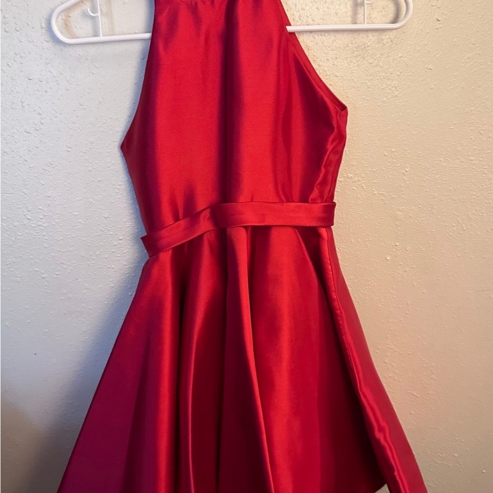 Elegant Red Kids interview pageant Dress